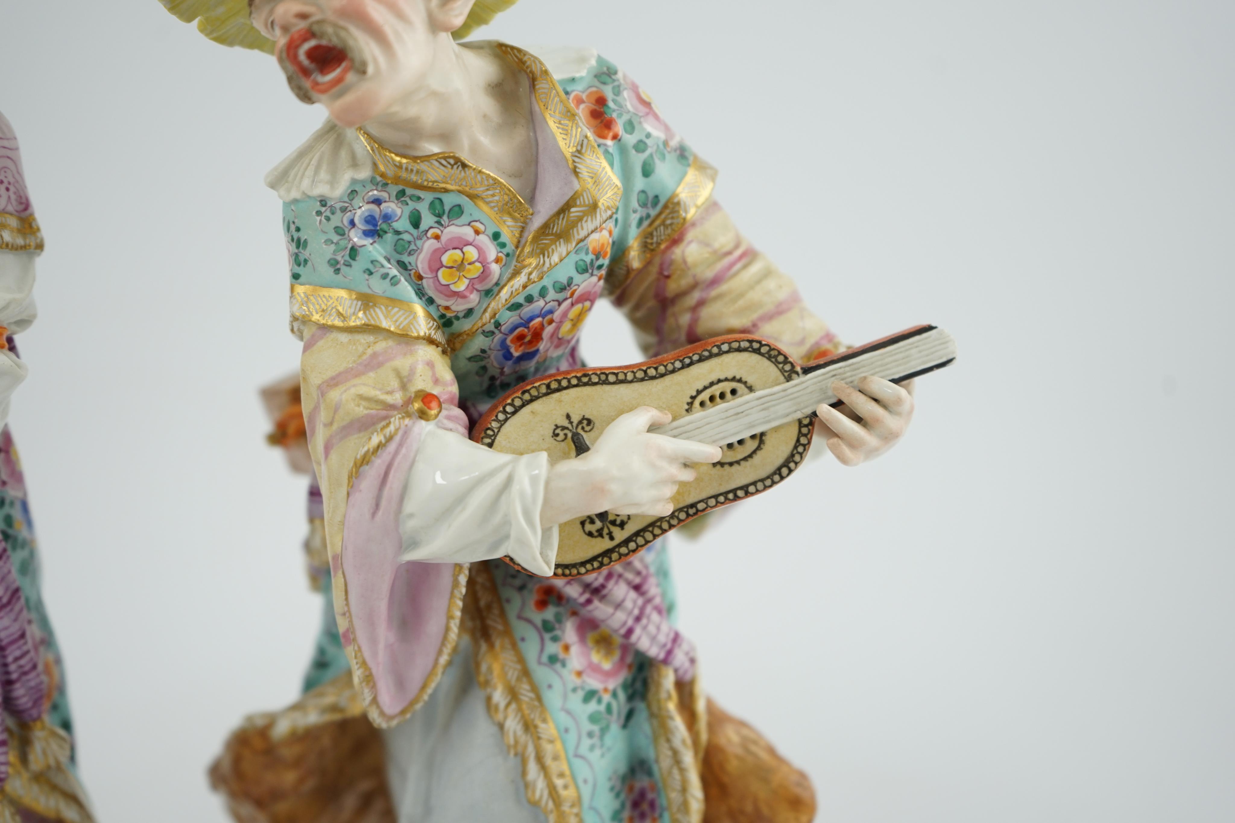 A pair of Meissen Malabar Musicians, 19th century